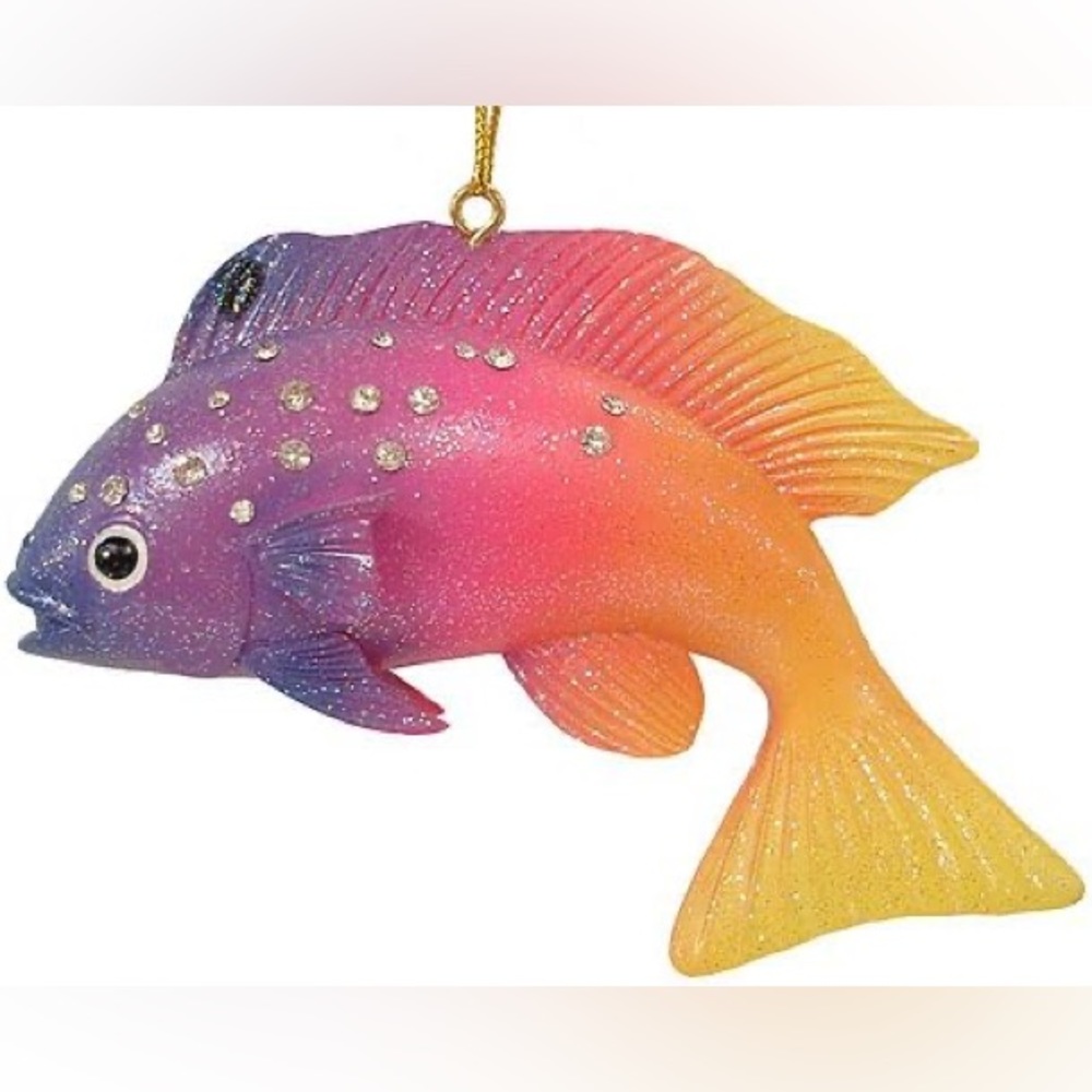 NIB fairy basselet fish Christmas ornament 4” retired